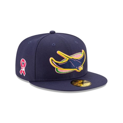 Blue Tampa Bay Rays Hat - New Era MLB Mother's Day 59FIFTY Fitted Caps USA8041692